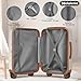Melalenia Luggage Sets 7 Piece Hard Shell Carry on Suitcase with Spinner Wheels and TSA Lock, Lightweight Travel Duffel Bag for Women, Beige Brown