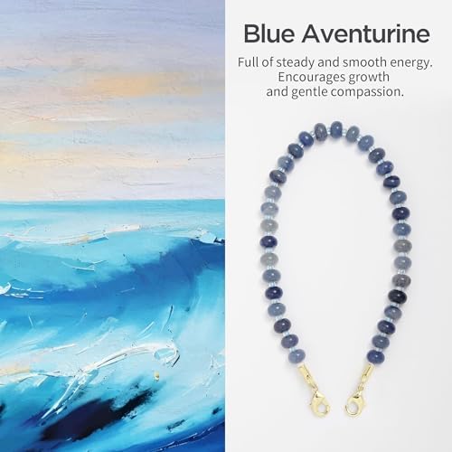 POSADINA Natural Stone Phone Charm, Beaded Healing Phone Wrist Strap, Handmade Cellphone Chain Lanyard with Tether Tab - 1