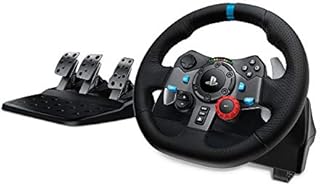 Logitech G Dual-Motor Feedback Driving Force G29 Gaming Racing Wheel with Responsive Pedals for PlayStation 5, PlayStation 4 and PlayStation 3 - Black