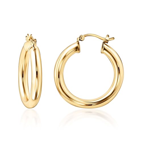 Barzel 18K Gold Plated Hoop Earrings