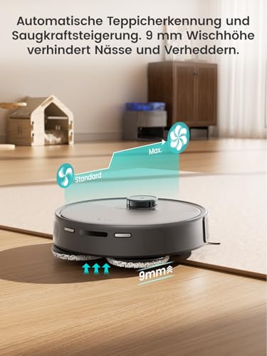 Lefant Saugroboter mit Wischfunktion 75°C Heißwasser-Moppwäsche 23000Pa – Ansicht 7