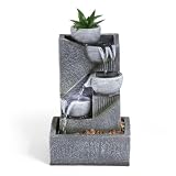 Dyna-Living Zimmerbrunnen Tischbrunnen mit Rollender Kugel