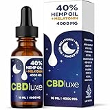 CBDluxe | Aceite de Semilla de Cáñamo 40 | Máxima Potencia | Máxima Pureza | Orgánico y Testado en Laboratorio | Certificado CPNP