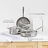 All-Clad D5® Stainless Steel Core 5 Piece Cookware Set- Made in USA- The Upgrade for Supremely Even Heat- Includes Frying Pans, Saucepan, Sautépan -Oven Safe & Induction Compatible #4