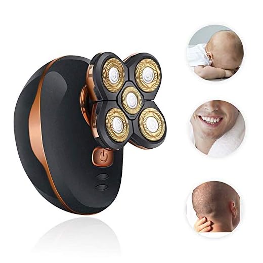 Máquina de afeitar giratoria a prueba de agua, eléctrica, eléctrica, para uso eléctrico, sin cables, para el hombre con 5 afeitadoras rápidas de recarga USB