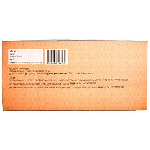 Image of Goodwyn Kashmiri Kahwa Green Tea (100 Tea Bags) - Authentic Blend with Saffron, Cardamom, Cinnamon & Almonds | Detox, Immunity, Stress Relief & Weight Support