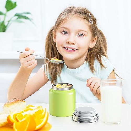 MZLMZL Kids Thermoses for Hot Food,10oz Insulated Food Container,Soup Termoses Para Comida Caliente,Wide Mouth Design Food Jars Hot or Cold Meals Lunch Box (Green) - Thumbnail 6