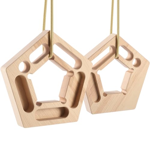Wenqik 2 Pack Portable Hangboard Rock Climbing Hang Holds