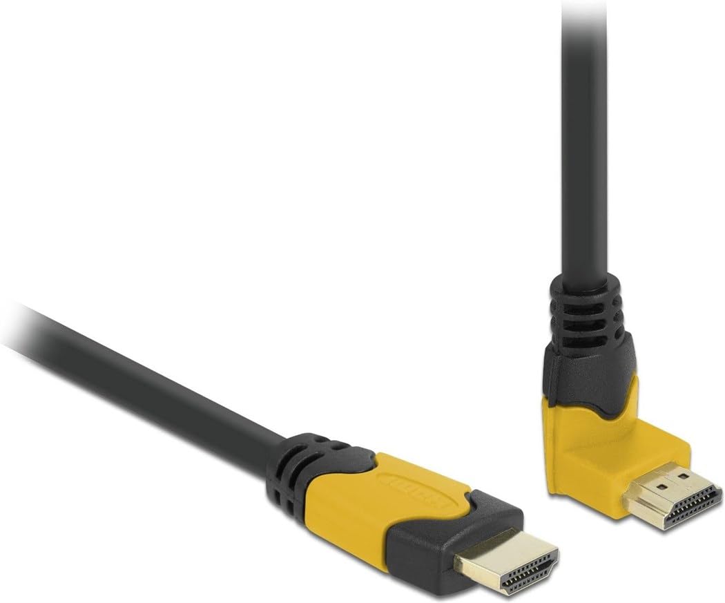 Cable HDMI de alta velocidad de 48 Gbps con conector macho recto a macho con ángulo superior de 90 2