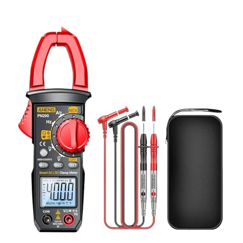 PN200 クランプメーター AC電圧 4000カウント マルチメーター デジタル電流計 高精度ダイオード 静電容量 NCV オームテスト(PN200)