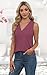 EyMuse 2 Pack Womens V Neck Tank Tops Tshirts 2026 Fashion Sleeveless Blouses Casual Loose Summer tees,Apricot,Burgundy M
