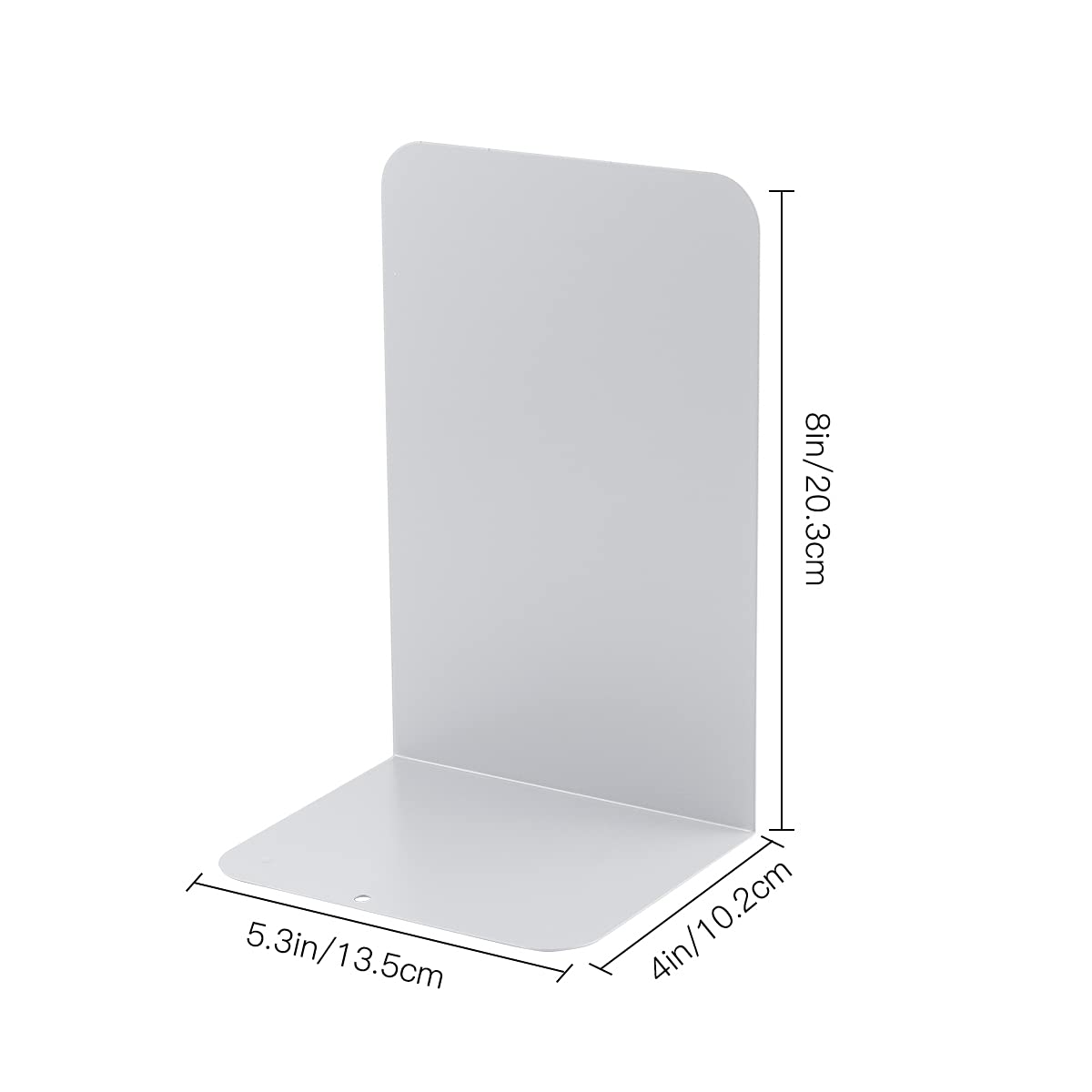 2 works Book Ends for Shelves MSDADA Heavy Duty Bookends for Office School&Home - Image 2