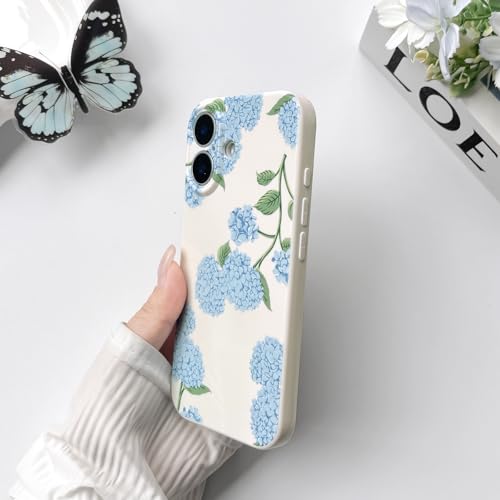 Lovmooful for iPhone 16 Case Cute Flower Floral Hydrangea-Blue by Lovmooful - Used condition - Image 4