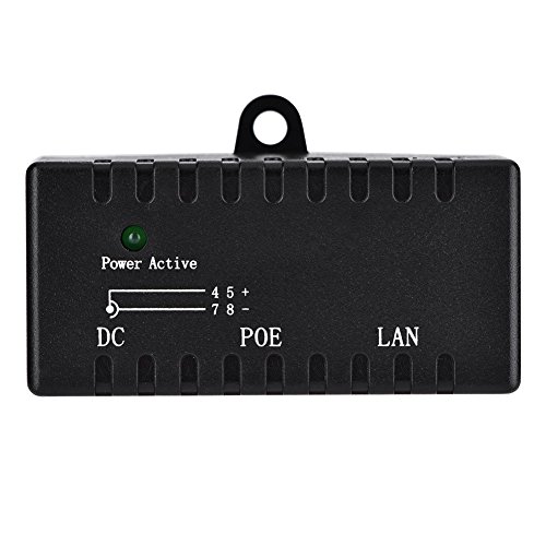 Adaptador POE, Fuente de Alimentación Rápida vía Red LAN, Divisor Ethernet, Compatible con 1 Dispositivo PC para Dispositivos CPE (Negro) miniatura 5