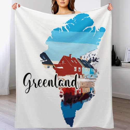 Couverture de lit en peluche douce motif paysage urbain contemporain 101x127 - 7