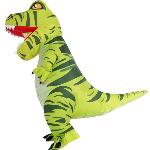 RQUXMT Dinosaur Costume Adult,Inflatable Costume,Blow Up Trex Costume,Halloween Costumes for Men/Women X-Large Size