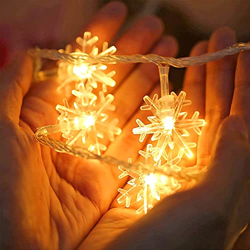 Image of Party Propz Snow Flake Led Lights for Decoration - 14 LED Lights for Home Decoration, Snow Flake Decorative Light for Decorations, String Light for Home Decoration
