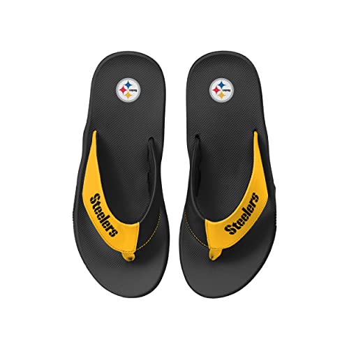 Foco Pittsburgh Steelers Nfl Mens Team Color Contour Flip Flops #TOP1