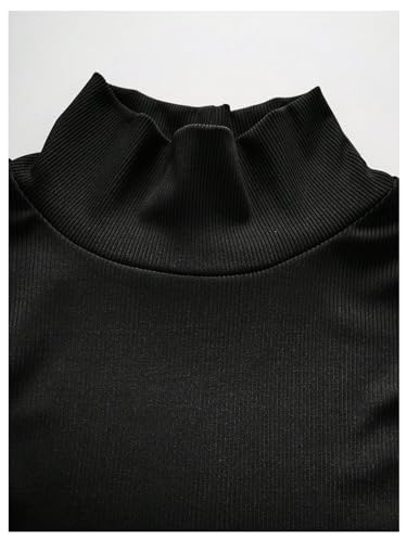 Floerns Men's Ribbed Knit Sleeveless T Shirt Mock Neck Solid Tank Top4