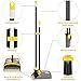 TreeLen Broom with Dustpan Combo Set,Stand up Dust Pans with Long Handle 40