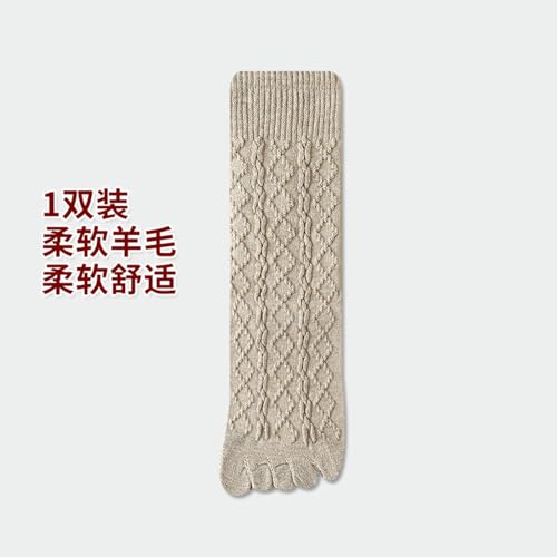 3 pairs - mid-tube split-toe girls wool thin winter warm socks2