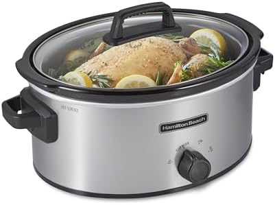 Hamilton Beach 6-Quart Slow Cooker Silver 33665G 1