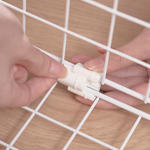 Verbinder für Metallkäfige für Tiere, multifunktionale einfache Installation, Würfel- Organisatoren mit Gitteranschlüssen- für Organisation von Wohnzimmer, Haus, Schlafsaal, Schrank und-7