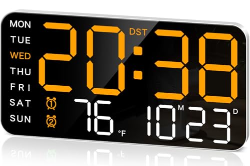 Réveil LED grands chiffres pour lisibilité parfaite sans lunettes