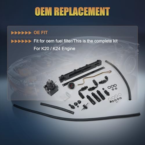 Bulubiu Fuel Line Kit k swap K Series Tucked k20 side winder Compatible with Civic Integra AN6 K20 K24 DC2 EG EK After-Market Parts by Bulubiu - Image 3