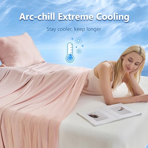 Image of CHOSHOME Cooling Blanket for Hot Sleepers - Summer Blanket Thin Soft Lightweight Breathable Double Side Enhanced Cooling for Hot Flashes, Night Sweats, Bed, Couch (Pink, 90 x 108 inches)