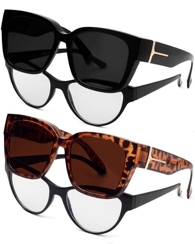 Face Shadow Fit Over Glasses Sunglasses for Women Sunglasses to Go Over Glasses UV Protection Polarized Lightweight -K3C1-K3C4