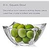 Mikasa Baron Crystal Square Bowl, 8 Inch