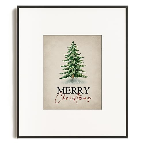 Yumknow Rustic Vintage Farmhouse Holiday Wall Decor - 11X14 Norway Spruce Scotch Pine - Winter Pine Bathroom Print Poster - Christmas Tree Wall Art Gallery Wall thumb #6