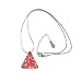 DIYthinker Jour Amour Mariage Célébration Saint-Valentin Sourire Sentiment émotion Amour Beauté Coeur Baiser Je t'aime Illustration Passion Motif Triangle Pendentif en Forme de Bijoux Collier avec d