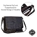 Komal's Passion Leather Handmade 16 Inch Buffalo Hunter Leather Laptop Messenger Bag Office Briefcase Bag