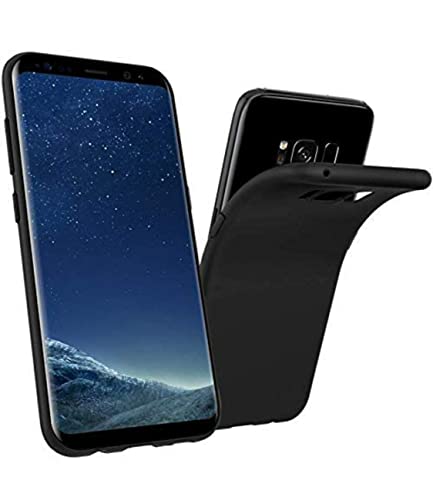 Image of Mobile Back Cover Case for Samsung Galaxy S8 Plus (Silicone Case|CameraProtection|Black SC1510)