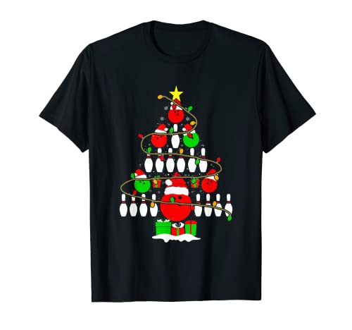 Árbol de bolos de Navidad Torneo de bolos de Navidad Fanático Camiseta