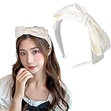 Knotted Bow Headbands for Women and Girls - White Hair Accessories with Bowknot Hair Bands and Bows