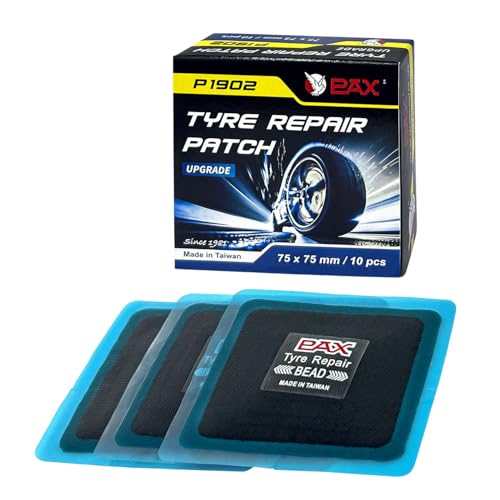 Image of PAX 10 Pcs 75x75mm Upgraded Square 2-in-1 Tire Repair Patches, Suitable for Radial and Bias Tires on Motorcycle, Car, Truck, Agricultural Vehicles, BMX, ATVs, Inflatable Rubber