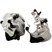 WFLNHB Front Left and Right Brake Caliper Set with Pads 59300-05H00-999 Replacement for Yamaha Rhino 660 2004-2007 Rhino 700 2008-2013 Rhino 450 2006-2009