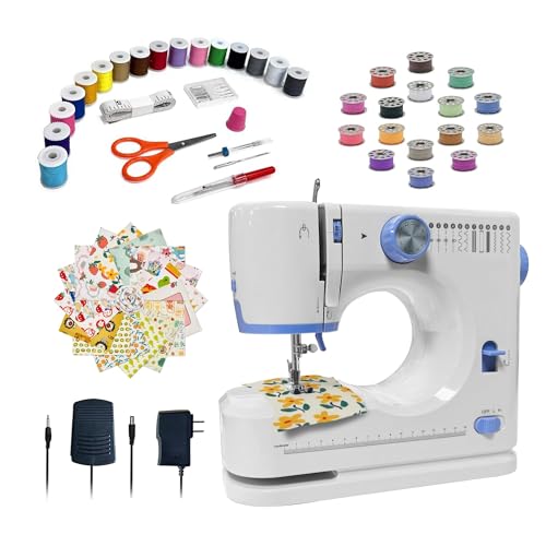 Stoigeld Sewing Machine for Beginners with 20Pcs Fabric & 32Pcs Sewing...