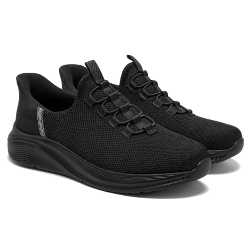 Image of Mens Wide Shoes Casual Slip On Shoes for Men - Men Loafers Wide Comfortable Boat Shoes with Arch Support