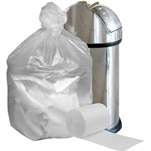 Plasticplace W55HDC1 55-60 gallon Trash Bags 12 Microns Clear High Density Garbage Can Liners 36 x 60 200Count