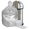 Plasticplace W55HDC1 55-60 gallon Trash Bags 12 Microns Clear High Density Garbage Can Liners 36 x 60 (200Count)