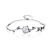 Produktbild Ranikeer Armband Damen, Silbernes Mondlicht weißes Chalcedon Pflaumen Blüten Armband mit Giftbox für Frauen