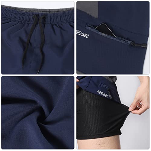 mewmewcat shorts masculinos,Shorts de bicicleta acolchoados 2 em 1 com bolsos shorts masculinos resp