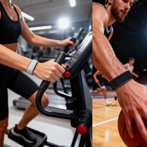 Image of Nylon Loop Compatible with Amazfit Helio Strap Band, Overlay Covered Design