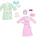 27 Pcs Doll Sleeping Clothes Accessories Including 4 Sets Bathrobes Pajamas, Towels, Headband, 12 Toiletries, 8 Accessories, 3 Slippers for 11.5 Inch Girl Dolls Sleeping Storytelling Playset