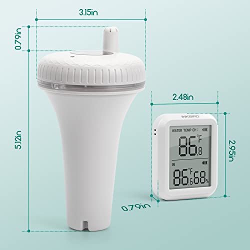 Pool Thermometer, Inkbird Wireless Pool Thermometer Floating Easy Read, Pool Thermometer For Swimming Pool Hot Tubs Pond Test Kits & Thermometers 2Nd Updated Generation #TOP5