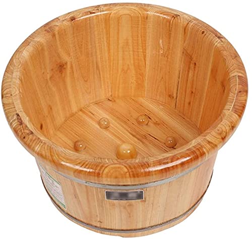 Spa de Pies de Barril de Madera para Masaje y Relajación